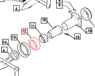 Mahindra sealed ball bearing 6013‑2RS 006501074C1 used in the clutch inner control assembly on 00 Series 4500, 5500, 6000 and 6500 4WD tractors, one bearing per tractor.