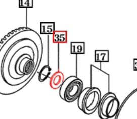 Mahindra 50x60x2 mm front gear case washer 16709510081 (replaces 16709510080), used in the front axle gear case and supporter/drive shaft assemblies on select 10, 2500 and 2600 Series 4WD tractors.