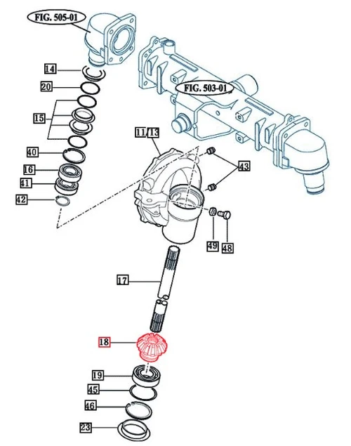 Mahindra 11-tooth front axle bottom bevel gear 16734130080 for the front gear case on 10 Series, 2555 and 2600 Series 4WD tractors – OEM Mahindra front-axle drivetrain gear from Bill’s Tractor & Equipment