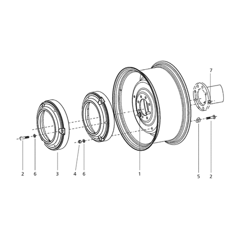 WASHER FOR REAR LUG NUT FOR 8560 4X4 MAHINDRA TRACTOR (005555989R1)