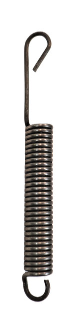 Mahindra return spring 000032715B12 shown as a medium‑length coil tension spring with hooked ends used to pull the brake or clutch pedal and linkage back to the rest position on various Mahindra 00, 25, 30, 35, 3500, 3600, 4500, 5500, 6000 and 7000 Series tractors.