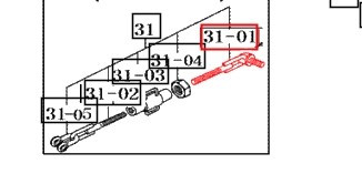 Mahindra 3 point hitch check chain end 16505244100 for 3510 4010 4110 5010 6010 tractor hitch and 3-point link assemblies.