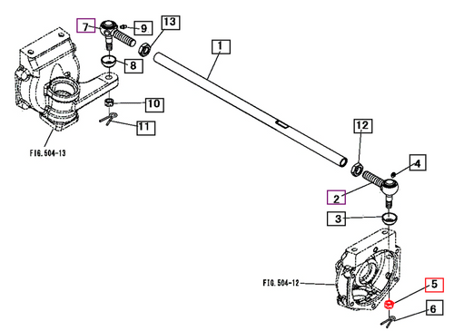 Mahindra M12 front steering knuckle nut 10302157400 for 15 16 1500 1600 Max and Max XL Series tractor front axle and steering knuckle assemblies.
