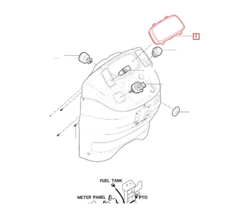 Mahindra meter panel assembly 11206602001 / 11206602000 for eMax 22 Gear, eMax 22 HST and eMax 25 HST tractors – OEM instrument panel from Bill’s Tractor & Equipment