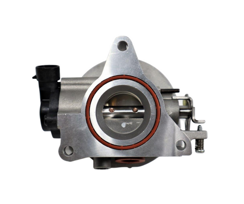 Mahindra throttle body assembly L1009801155 with built‑in throttle position sensor for mPACT XTV 750 and Retriever 750 gas UTV models; verify VIN/serial range for correct application.