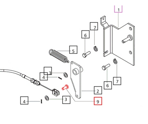 Mahindra pin rod end 000039374D used in clutch, brake, 4WD engagement, IPTO, direction control, differential lock, steering, and throttle linkages on various Mahindra tractor series.