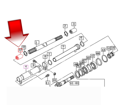 Mahindra front drive shaft coupling D=32 part 14251320150 is used across many 10 Series tractors (2310 HST and 4WD Gear, 2810 4WD Gear and HST, 3510 4WD Gear old/new sheet metal and HST, 4010 Gear and HST, 4110 T2/T4, 4510 Cab T2/T4, 5010 Gear/HST Cab, 6010 HST Cab, 6110 Gear Cab and 7010 Cab) in the front axle bracket, front differential gears and front drive shaft groups, as well as 2500 Series 2540, 2555 Gear/HST Cab, 2565 Gear Cab and 2538 HST OS/Cab and 2600 Series 2638 OS/Cab, 2645 OS/Cab, 2655 Gear/HST OS/Cab, 2660 HST/PST OS/Cab, 2665 Gear Cab and 2670 PST Cab in the input gear, front axle bracket and front drive shaft assemblies. This splined D=32 coupling links the front propeller shaft, input gear and front axle/differential components to transmit 4WD drive power on Mahindra compact and utility tractors.