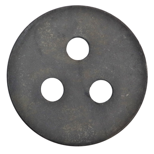 Mahindra front axle spindle retainer E006504590D2 for 25, 35, 3500, 3600, and 4500 Series tractors securing the front spindle in the swivel housing.