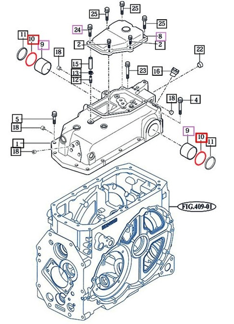 Mahindra O-ring V7211031055 for front axle housing, transmission front case, hydraulic cylinder case, and suction filter seals on multiple 10 Series, 2500, 2600, 9000, mForce 100, mForce 105, and mForce105XL tractors.