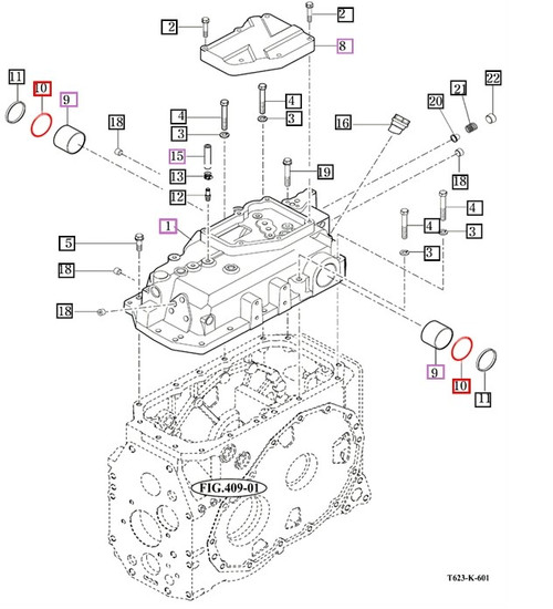 Mahindra O-ring V7211031055 for front axle housing, transmission front case, hydraulic cylinder case, and suction filter seals on multiple 10 Series, 2500, 2600, 9000, mForce 100, mForce 105, and mForce105XL tractors.