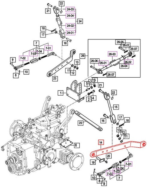 LH SIDE LOWER LIFT ARM FOR MAHINDRA TRACTOR (16705142001GB)