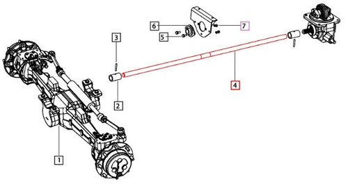 Mahindra 4WD mSTAR propeller shaft 007610594C1 for 6000 Series 6065 6075 tractors with separate couplers 006520190U1.