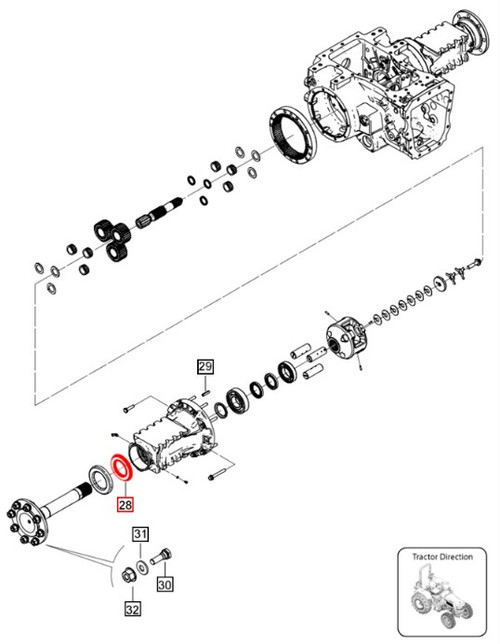 Mahindra rear axle oil seal 006511673V1 84x130x12.5 for 5100 Series 5145 5155 4WD tractor rear axle carrier and transmission final drive.