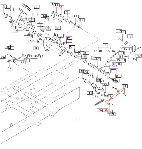 Mahindra oil damper 11102321000 for forward reverse speed control pedals on eMax 22 25 eMax 22S 25S eMax L22 L25 HST tractors.