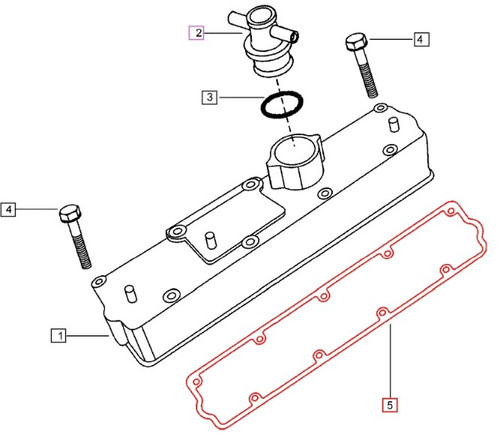 Mahindra valve cover gasket 000020608E05 shown as a molded rectangular gasket that fits the perimeter of the cylinder head cover/valve housing on Mahindra 4‑cylinder engines used in 5500, 5520, 6000, 6500, 6520, 6530, 7010, 7520, 8560 and mPower tractors.