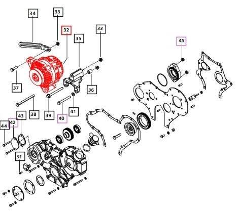 Mahindra 90 Amp Alternator E007701757B91 – 1500, 1600, 2500, 2600, 3500 & 3600 Series T4 Tractors
