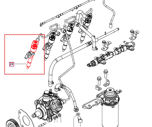 Mahindra CRDE 400HTF Tier 4 Final injector 006023436D1 for 7085 7095 8090 8100 9110 9125 tractors