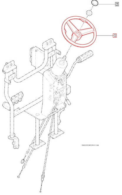 Mahindra steering wheel assembly 11204012000 for eMax 22 25 and eMax L22 L25 series tractors operator steering wheel replacement