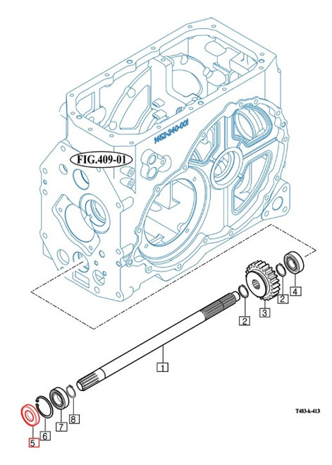 Mahindra oil seal D D25478 V7441254708 for Mahindra eMax 10 2500 2600 3510 4010 4110 4510 5010 6010 7010 and eMax 22 25 20S series tractors, used as an internal 4WD transmission and rear axle shaft seal to keep gear oil contained and protect drive components.