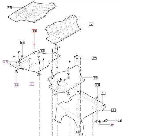 Mahindra black rivet set 17686040020 for Mahindra 5010 6010 6110 7010 2555 2565 2655 2660 2670 eMax 22 25 and eMax L 22 25 tractors, used to secure clutch pedal brackets, floor panels, lever covers and cab roof sheet metal.