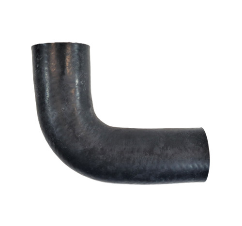 Mahindra radiator hose A 19480624000 for 1533 1538 and 1640 tractors, molded rubber coolant hose used as an upper or lower connection between the engine outlet/inlet and radiator tanks to circulate engine coolant.