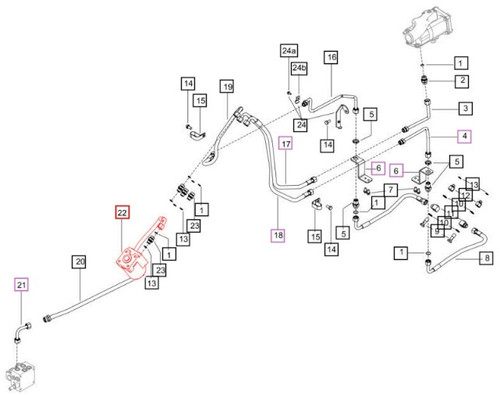 Mahindra hydrostatic power steering unit 007212458U91 for 6065 7085 and 7095 4WD tractor hydraulic power steering pipe system.