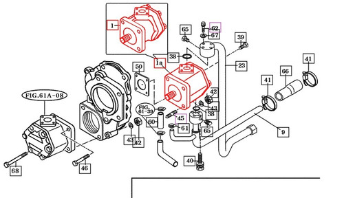 Mahindra main hydraulic pump 14505151001 14505151000 for 3510 old new sheet metal and 4110 T4 tractor open center hydraulic system