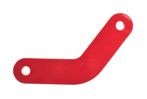 Mahindra / TYM loader plate link 85902003610MR shown as a heavy steel link plate with two pivot holes that connects the loader boom to the lift or bucket linkage, used in pairs as item 3 on ML151, ML156, ML161, 2555, 2565, 2655 and 2665 series loaders.