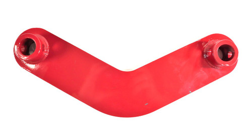 Mahindra / TYM loader plate comp link 85902003600MR shown as a heavy steel linkage plate with multiple pivot holes that mounts in the boom assembly as item 5 on ML151, ML156, ML161 and 2555/2565/2655/2665 series loaders, used in pairs to transfer motion between boom and bucket linkages.