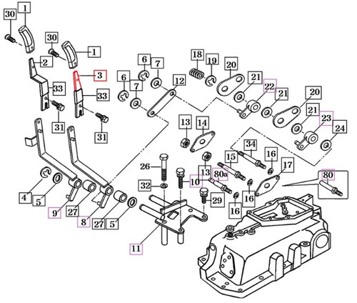 Mahindra position and draft control lever 15645120032 15645120032DG for 3510 4110 4510 tractor three-point hitch hydraulic control