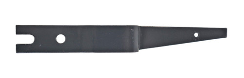 Mahindra position/draft lever plate 12405120034DG shown as an angled metal control lever that bolts to the hydraulic quadrant and moves the three‑point hitch position and draft control linkage on 3510, 4110 and 4510 cab tractors.