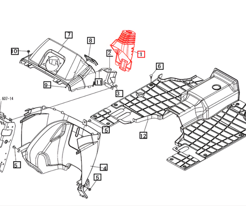 Mahindra 19572218001 steering column boot for 1526 1626 Max 25 XL Max 26 XL tractors