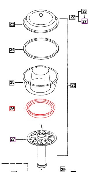Mahindra Bottom Air Pre Cleaner Dust Bowl Sealing Ring 001233077R1 For 05 Series 3505 E350 4505 C4005 5005 475 Di And 575 Di Tractor Air Intake System.