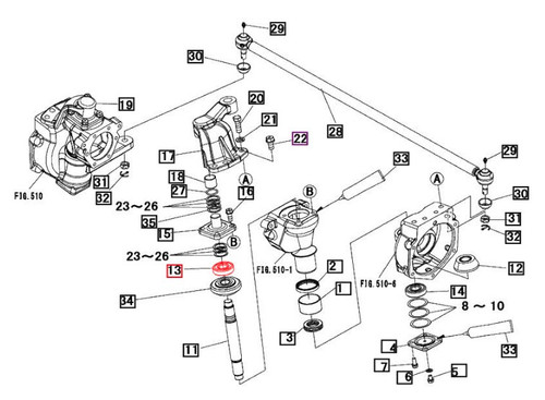 Mahindra front axle bearing 07500563044 shown as a sealed ball bearing used in the front axle or hub assemblies on various Mahindra compact and Max Series tractors, supporting rotating front axle or hub components depending on the specific model location.