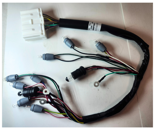 Mahindra instrument / gauge cluster wiring harness 19458603000 for 3016, 3616, 1526, 1626 and Max 25 XL / Max 26XLT tractors, connecting the dash cluster to the main electrical system.