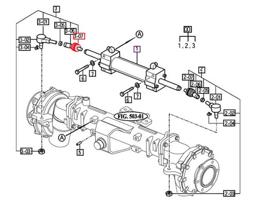 Mahindra power steering cylinder dust cover 10014363241 shown as a small accordion‑style rubber boot that fits over the steering cylinder rod to protect it from dust and debris on Mahindra compact and utility tractors.