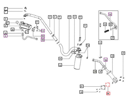 Mahindra hydraulic suction strainer removal flange gasket 000013703P04 for pump and suction pipes on 5520 6520 7520 7060 and 8560 tractors