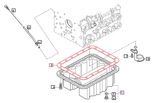 Mahindra oil pan gasket E5500-01623 E550001623 for 2310 2810 3510 10 Series tractor engines oil pan group