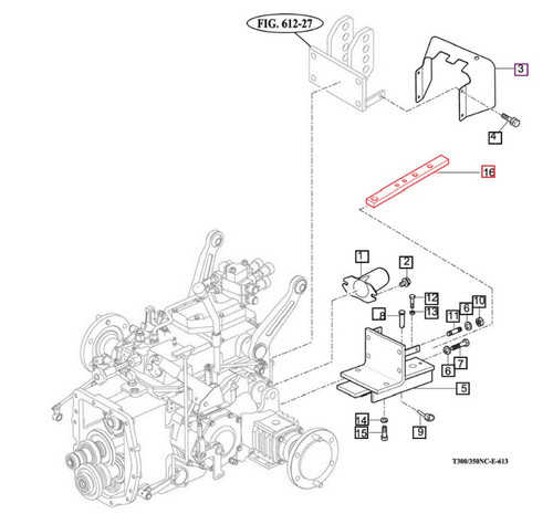Mahindra drawbar 14725200010GB 14725200010DG for hitch and cover 3-point link on 10 Series 4010, 2310, 2810, 3510 and 2500/2600 Series 2538, 2540, 2545, 2638, and 2645 tractors.