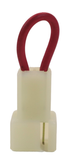 Mahindra fusible link 36522612020 for 10 Series 2310, 2810, 3510, and 4110 tractors, red inline fuse link installed in the engine main wiring harness to protect circuits from overload.
​