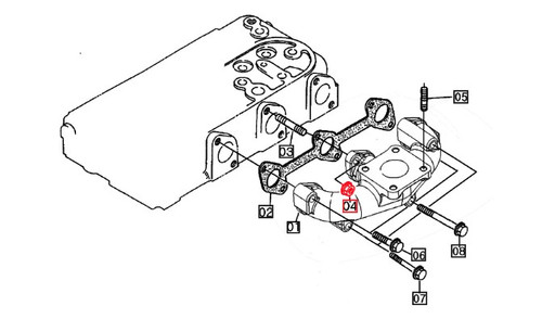 Mahindra M8 nut 26366-080002 used on eMax L22 HST, eMax L22 Gear, eMax L25 HST exhaust manifold and exhaust silencer, and on eMax20S HST Cabin governor linkage.