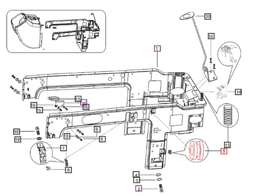 Mahindra rubber pad pin guide 000060544M01 sold per each, used as a locating and cushioning pad in scuttle and front end assemblies on Mahindra 4500, 4530, 5500, 5530, 5545, 5555, 5565, 5570, 6000, 6030, 6500, and 6530 tractors.