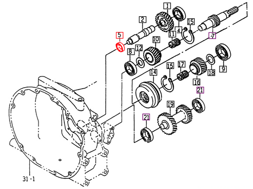 Mahindra 6004 spec ball bearing V6001106004 used in multiple transmission and rear axle locations including 4WD drive gears, PTO clutch and drive shaft, input/counter gears, reverse gears, lower link and lift rod, front drive, spiral bevel pinion, and mid PTO idler on 10 Series and eMax tractors.