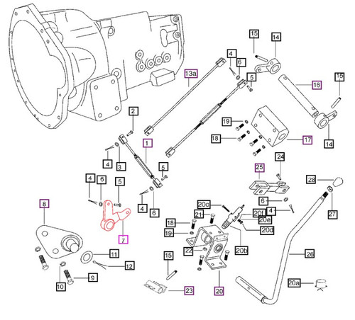 Mahindra lever actuating PTO front assembly 000017048P03 is the front section lever in the independent PTO (IPTO) linkage on 00 Series 4500, 5500 and 6000 4WD tractors, located in IPTO linkages group 01040279. It is also specified in IPTO linkages group 01040280 on 00 Series 6500 4WD tractors, where it forms part of the front actuating linkage that engages and controls the independent PTO system.