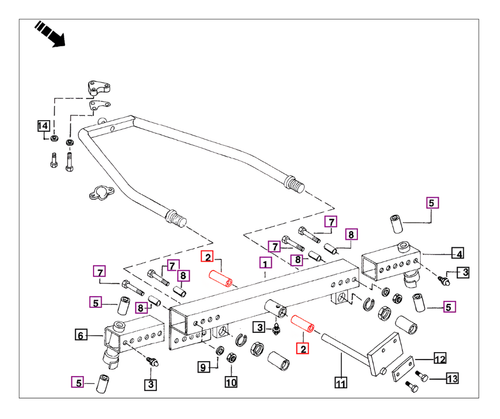 Mahindra front axle pivot pin bushing 000705593R1 for 05 Series 3505 4505 C4005 5005 E350 and 25 Series 5525 6025 tractor front axle support and three piece axle pivot