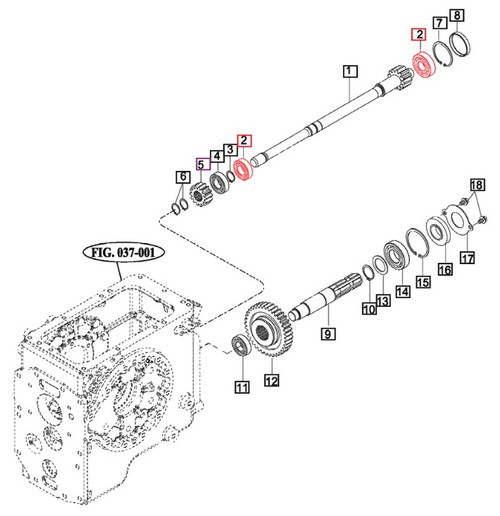 Mahindra ball bearing 6305N V6001106305 used on transmission and rear axle PTO shafts and gear sets for 10 2500 2600 eMax and eMax L series tractors.