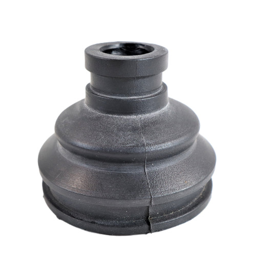 Mahindra rubber boot lower 007600106D1 for speed and range gear shift levers on Mahindra 20 Series 5520 6520 7520, 60 Series 7060 8560, 8000 Series 8090 8100, and mPower 75 85 tractors, used to seal the transmission around the gear shift levers.