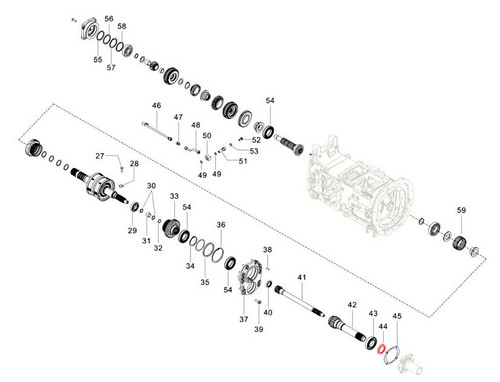Mahindra PTO drive shaft oil seal 000012256P04 for 20 Series 5520 6520 7520 60 Series 7060 8560 8000 Series 8090 8100 and mPower 75 85 tractors