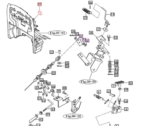 Mahindra rubber cap 20 part 14326510210 used on multiple Mahindra 10 Series, eMax T4, 2500 and 2600 Series tractors as a small protective rubber cover on floor pans, fenders, hood, accelerator and clutch pedals, steering wheel, mirrors and interior trim.