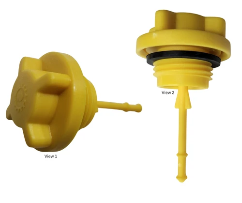 Mahindra front axle oil fill cap 11614152100 for Mahindra eMax 20S tractors, threaded cap used to seal the front axle oil fill port on the front differential housing.